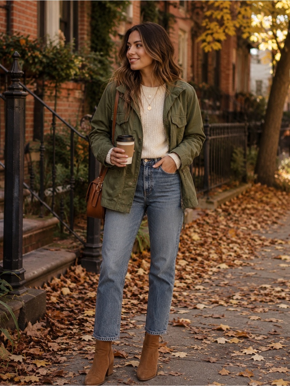 J. Crew Olive Green Utility Jacket with Front Pockets